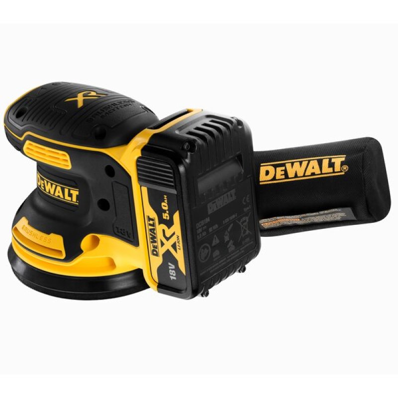 Ponceuse excentrique XR 18V 125 mm Brushless DEWALT - 2 batteries 5.0Ah coffret TSTAK - sans chargeur - DCW210P2-QW