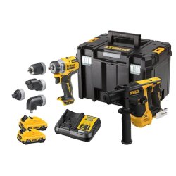 DeWALT DCK2101L2T-QW visseuse électrique et visseuse à percussion Noir, Jaune