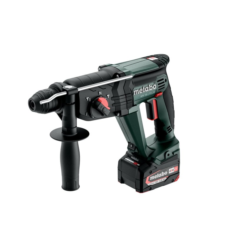 Marteau perforateur METABO KH 18 LTX 24 - 2 batteries 4.0 Ah, chargeur - 601712510a