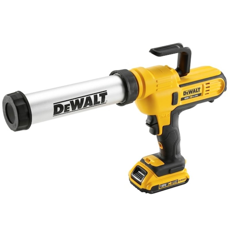 Pistolet à mastic XR 18V - Cartouche 300/400 ml - DEWALT - avec 1 batterie 18v 2.0 Ah - DCE571D1-QW