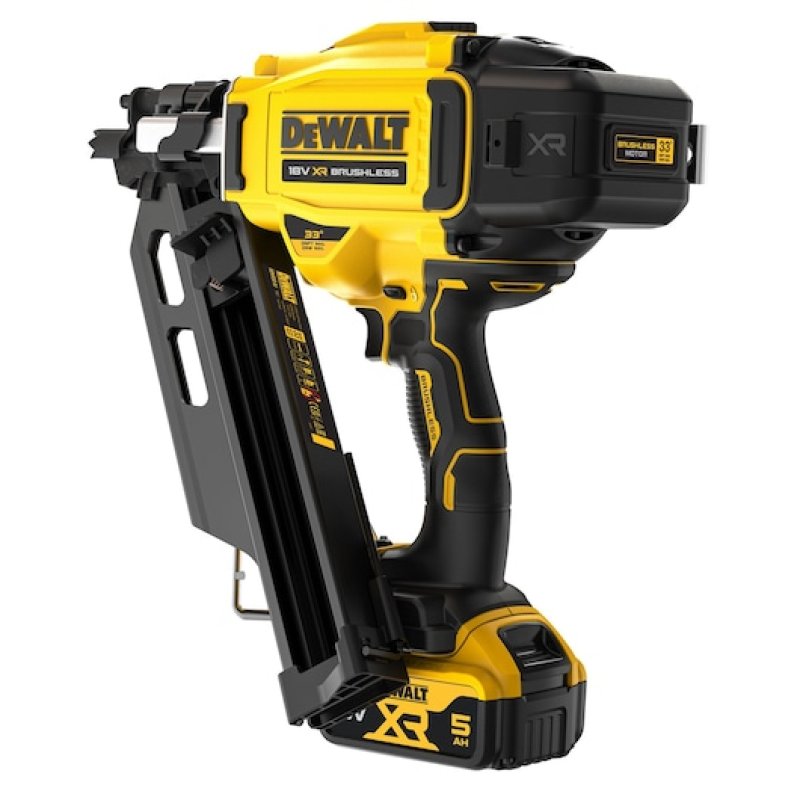 Cloueur de charpente 18V XR DEWALT avec 2 batterie 18V 5Ah - chargeur - T-STAK - DCN930P2-QW