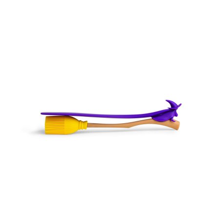 Ototo - Witchin Basting Brush & Spatula - Purple and Yellow