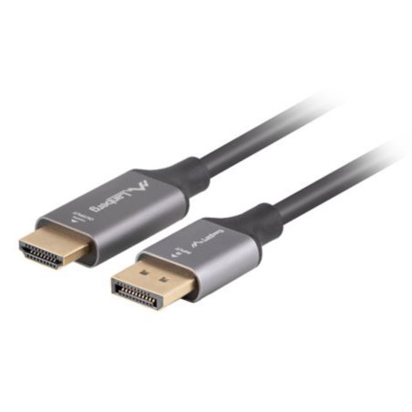 Lanberg CA-DPHD-20CU-0018-BK video cable adapter 1.8 m DisplayPort HDMI Type A (Standard) Black, Silver