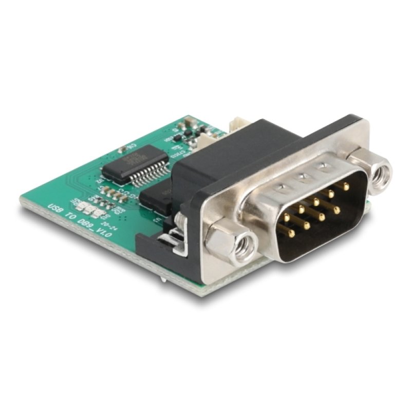 Delock USB auf RS-232 Konverter FTDI FT231XS USB 2.0 Pfostenstecker zu D-Sub 9