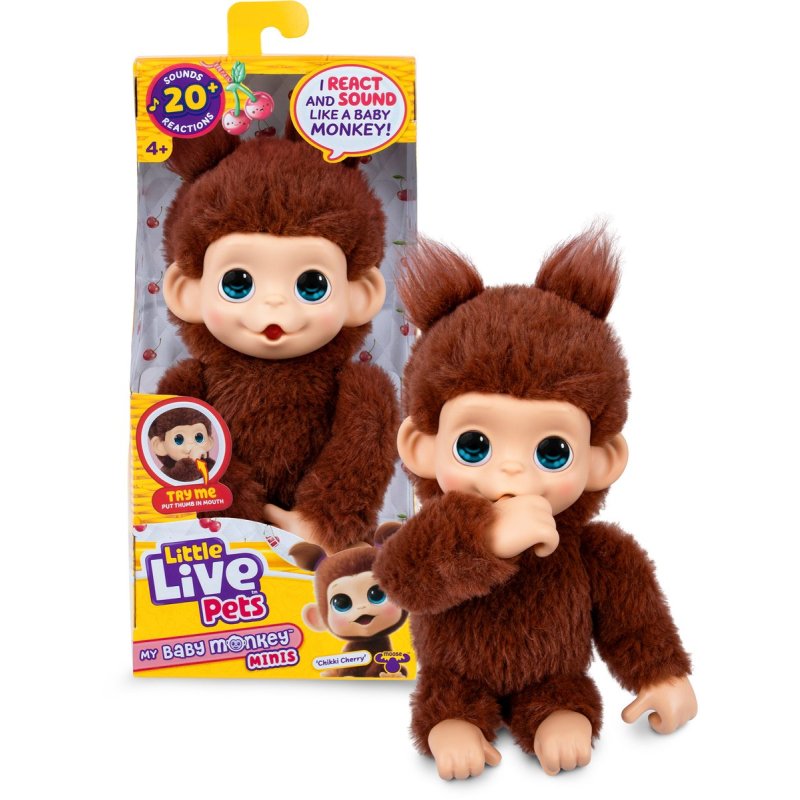 Moose Toys Little Live Pets My Baby Monkey 'Chikki Cherry'