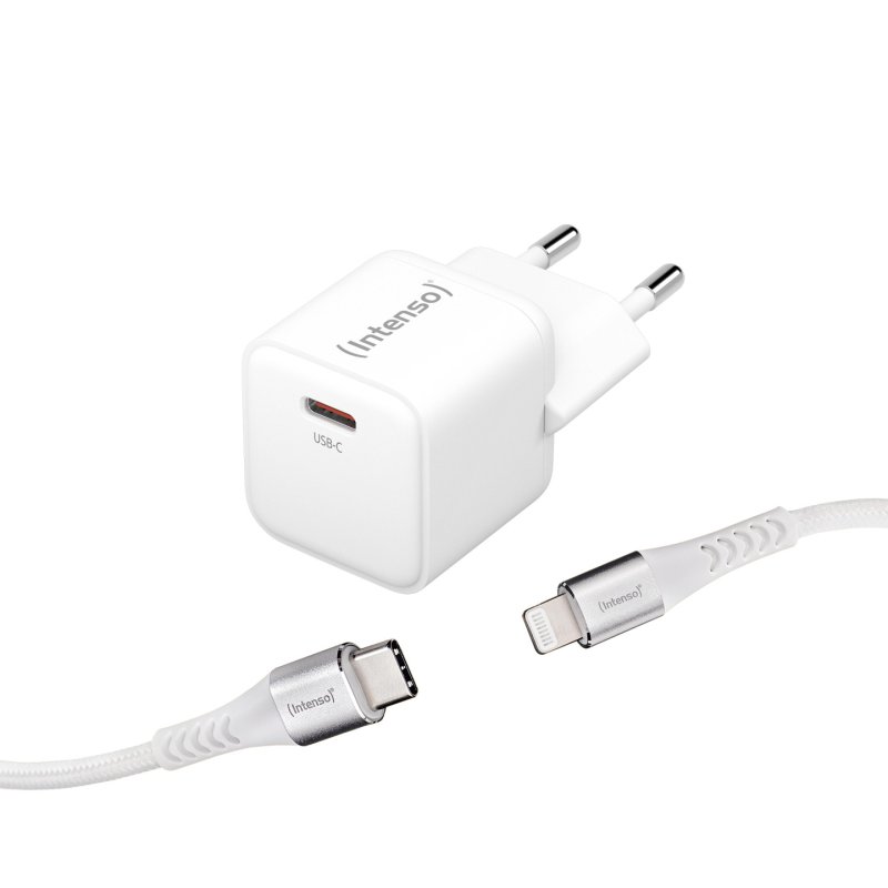 Intenso Power Adapter W30C GaN C315L Lightning 30Watt White