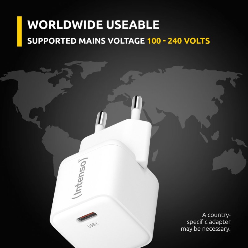 Intenso 7803052 mobile device charger Universal White AC Fast charging Indoor