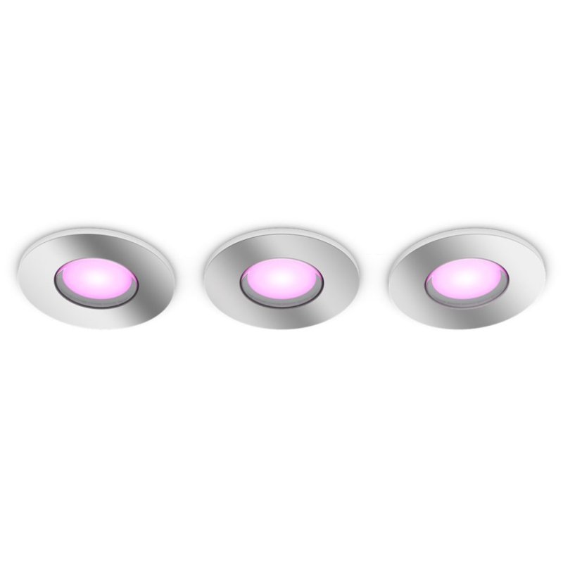 Philips Hue White&Col. Amb. Xamento Einbauspot silber 3x4.2W