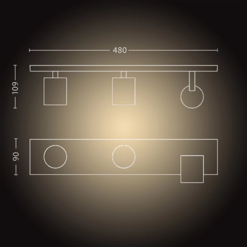 Philips Hue White Amb. Runner Spot 3 flg. weiß 3 x 350lm DS