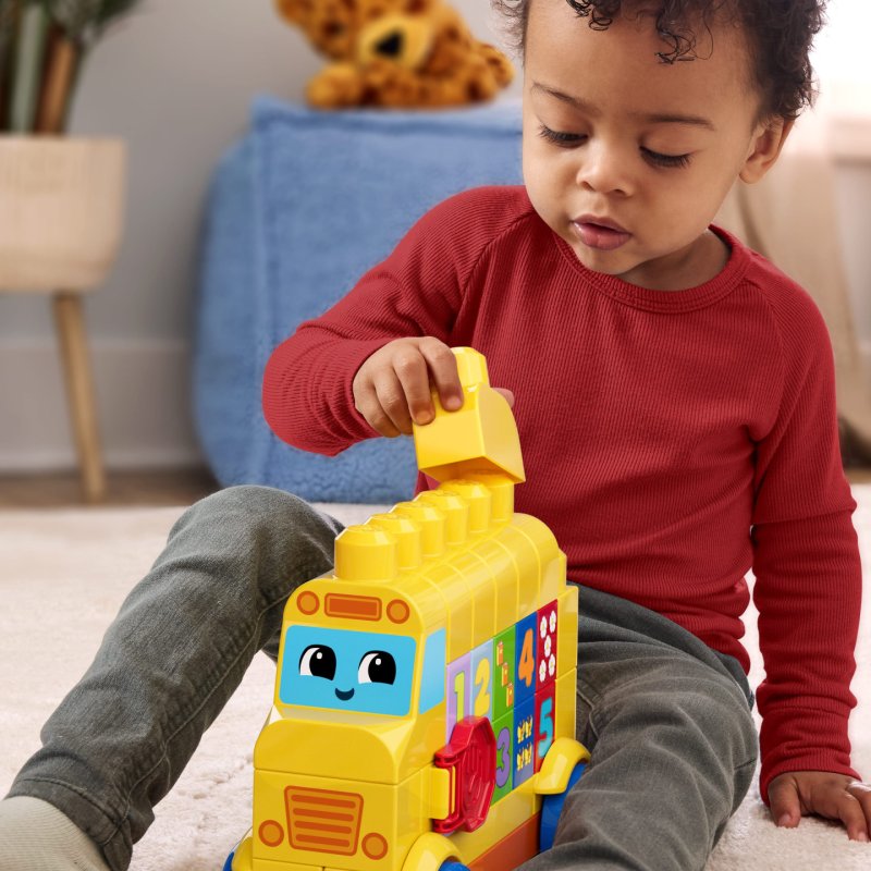 MEGA BLOKS First Builders Build & Count Bus Block Toy (45 Pieces) for Toddler