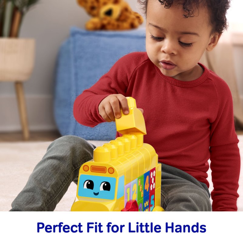 MEGA BLOKS First Builders Build & Count Bus Block Toy (45 Pieces) for Toddler