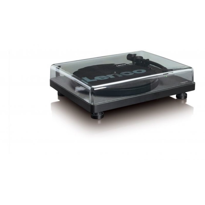 Lenco L-30BK audio turntable Belt-drive audio turntable Black Semi Automatic