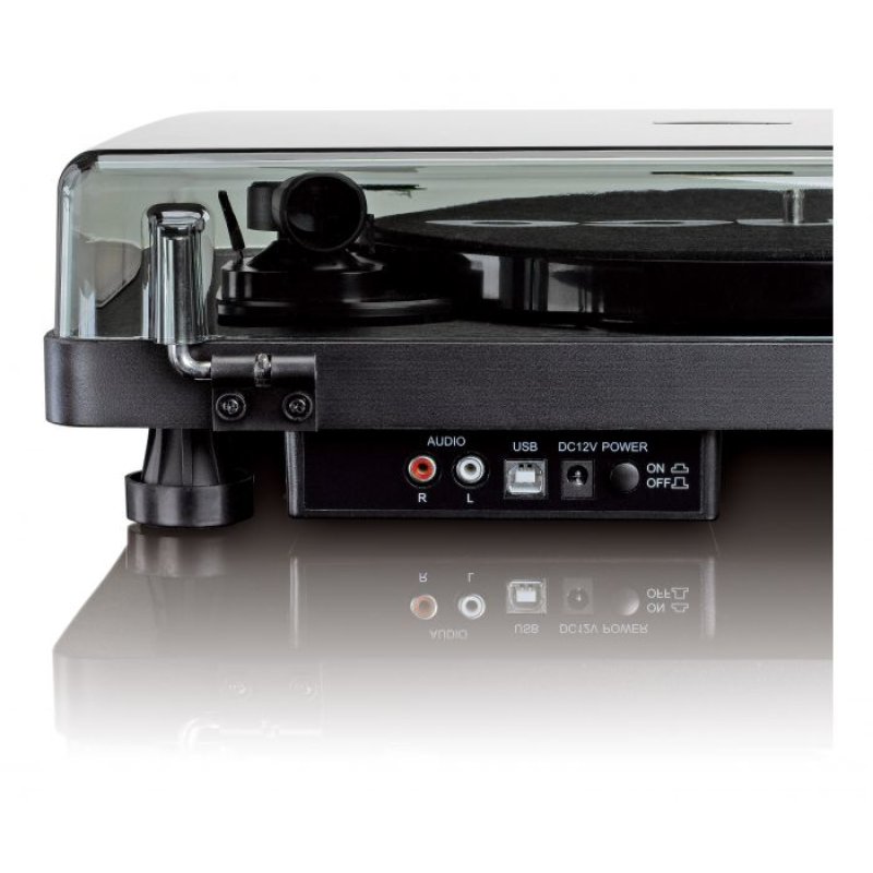 Lenco L-30BK audio turntable Belt-drive audio turntable Black Semi Automatic