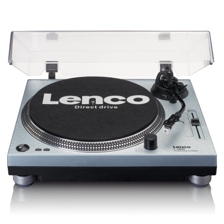 Lenco L-3809ME platine Tourne-disque à entraînement direct Bleu, Métallique Manuel