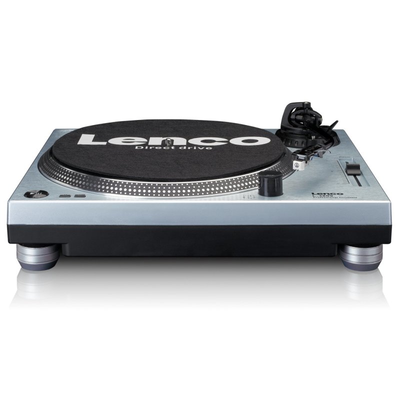 Lenco L-3809ME audio turntable Direct drive audio turntable Blue, Metallic Manual
