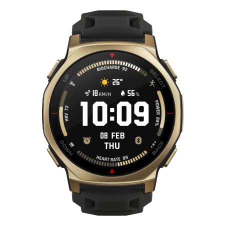 Amazfit T-rex 3 Pro 3,35 cm (1.32") AMOLED 44 mm Numérique 466 x 466 pixels Écran tactile Or Wifi GPS (satellite)