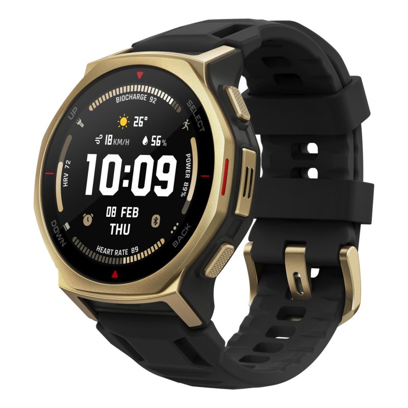 Amazfit T-Rex 3 Pro 44mm Black Gold Smartwatch HYROX-Modus