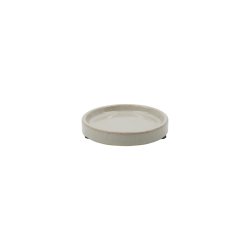 Meraki - Soap dish, MKDatura - Shellish grey - h: 2 cm, dia: 12.5 cm