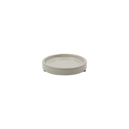 Meraki - Soap dish, MKDatura - Shellish grey - h: 2 cm, dia: 12.5 cm