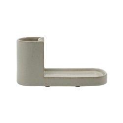 Meraki - Brush and soap holder, MKDatura - Shellish grey - l: 26 cm, w: 10.5 cm, h: 12.5 cm
