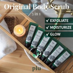 Plu Original Walnut Body Scrub Polish Rosemary Herb Exfoliating
