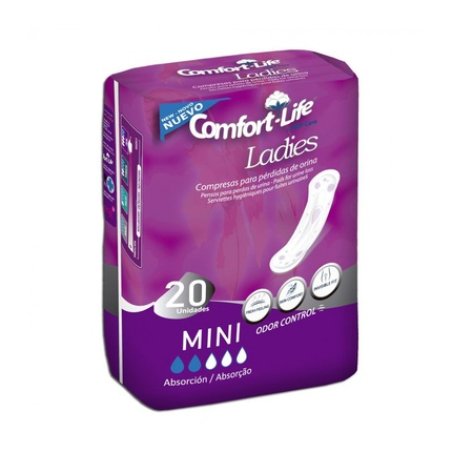 Comfortlife Mini Incontinence Pads Ladies 20 Units Per Pack Box Of 12 Packs