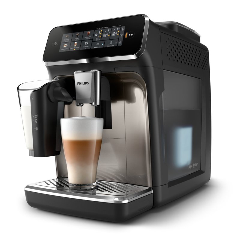 Philips Série 3300 Noir / Chrome EP3347/90 Machine expresso broyeur,6 boissons, carafe LatteGo