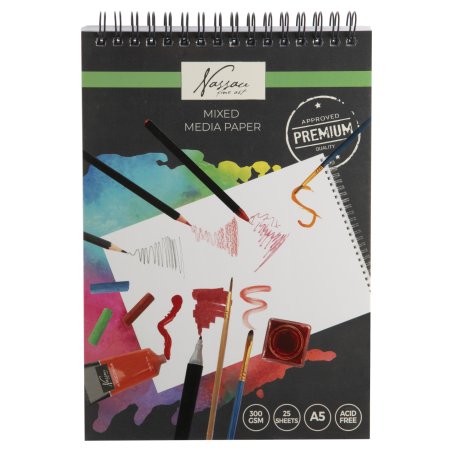 Nassau - A5 mixed media paper, 25 pcs (AR0308)