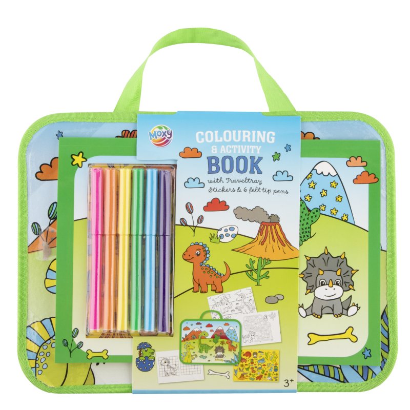 Moxy - Traveltray with Colouring & Activity book - Green