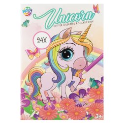 Moxy - Glitter Colouring Sticker Book - Unicorn