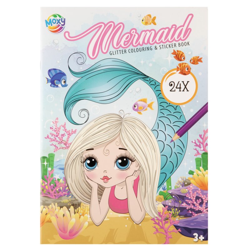 Moxy - Glitter Colouring Sticker Book - Mermaid