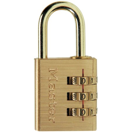 MASTER LOCK 30mm wide set-your-own combination padlock brass finish