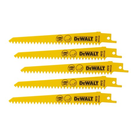 5 Lames sabres spécial coupe de plâtre DEWALT - L.152 mm - DT2356
