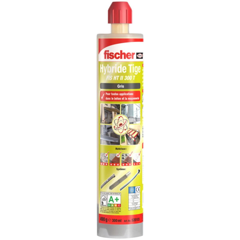 Résine hybride FIS HT II 300T FISCHER Ton Gris - cartouche 300 ml - 520103