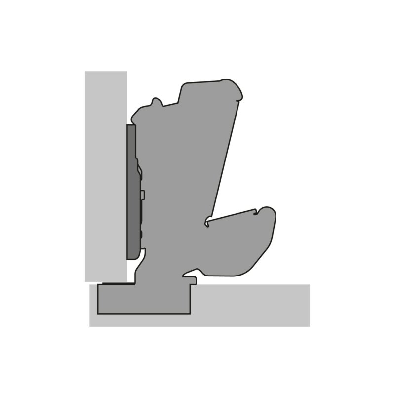 Charnière HETTICH Sensys 8687 - Base 12,5 mm TH 52 - À visser - 9099660