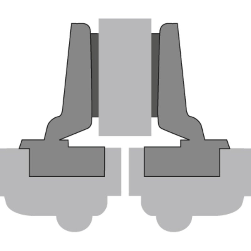 Charnière HETTICH Intermat 9936 - Base 3 mm - TH 42 - 73917