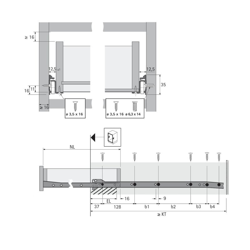 Hettich 1058346 drawer roller/slide 400 mm