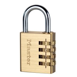 MASTER LOCK 40mm wide set-your-own combination padlock brass finish