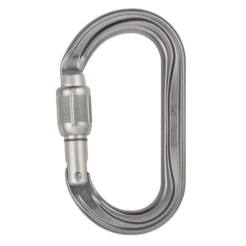 Petzl M33A SL mousqueton d'escalade Mousqueton à verrou En forme de D Aluminium Gris 1 pièce(s)