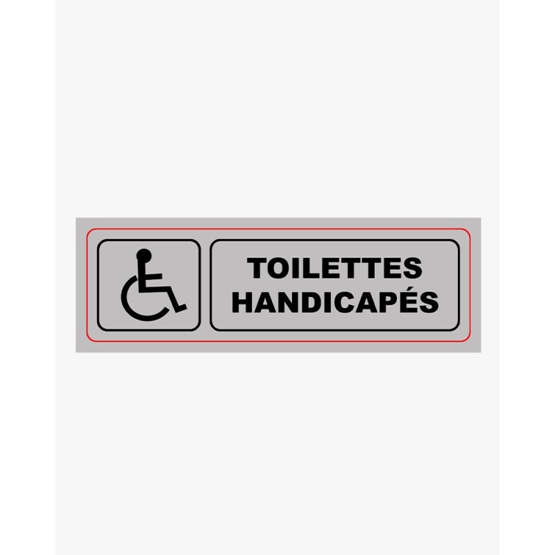 Plaque VISO - Toilettes Handicapés - 170 x 50 mm - S34