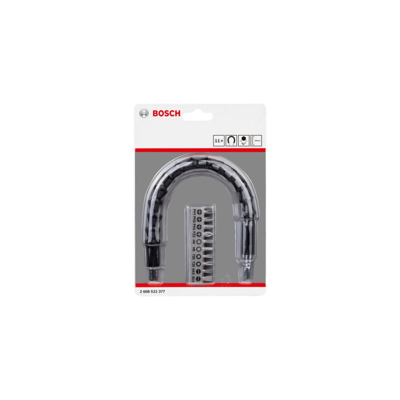 Pack BOSCH 10 Embouts de vissage Rallonge flexible 300 mm - 2608522377