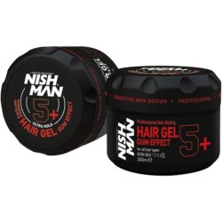 Nish Man Hair Styling Gel for Men Gum Effect 5 300ml