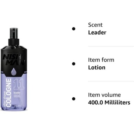 NISHMAN 11 After Shave Cologne 70° Alcohol Disinfectant Leader 400ml XL