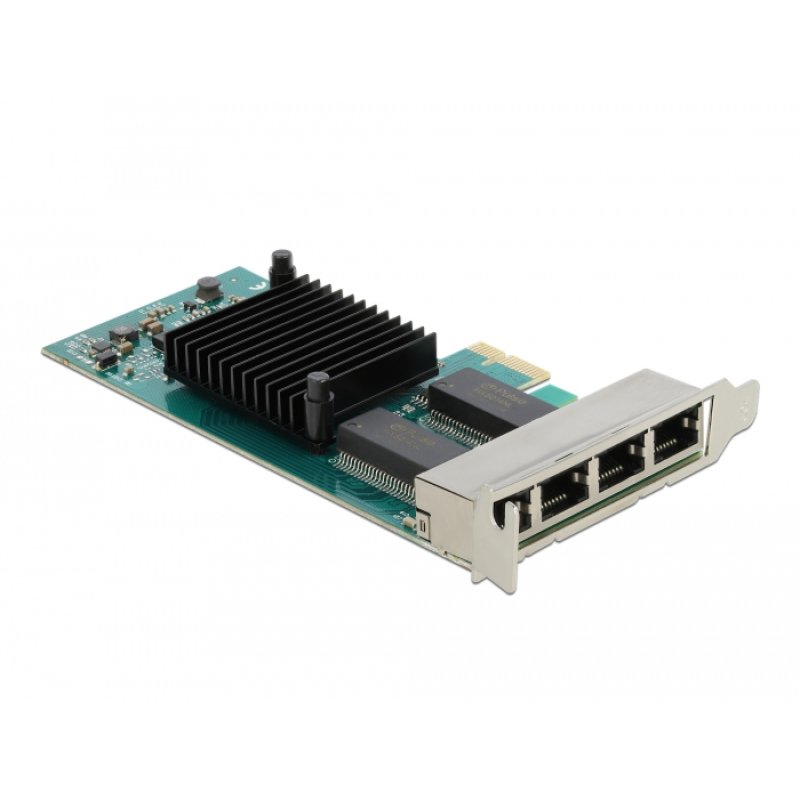 DeLOCK Carte PCI Express vers 4 x Gigabit LAN