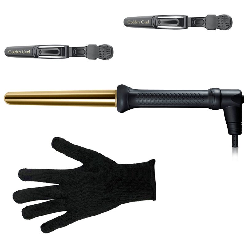Golden Curl Professional Hair Curler Best Curling Wand for Long Hair 18mm-25mm Gold
