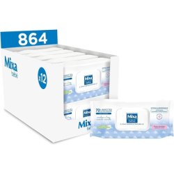 Mixa Bebe Natural Mineral Water Wipes 72 Units