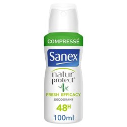SANEX Natur Protect Fresh Deodorant with Bamboo Powder 48 Hours Effectiveness Alcohol and Dye Free Compressed Format