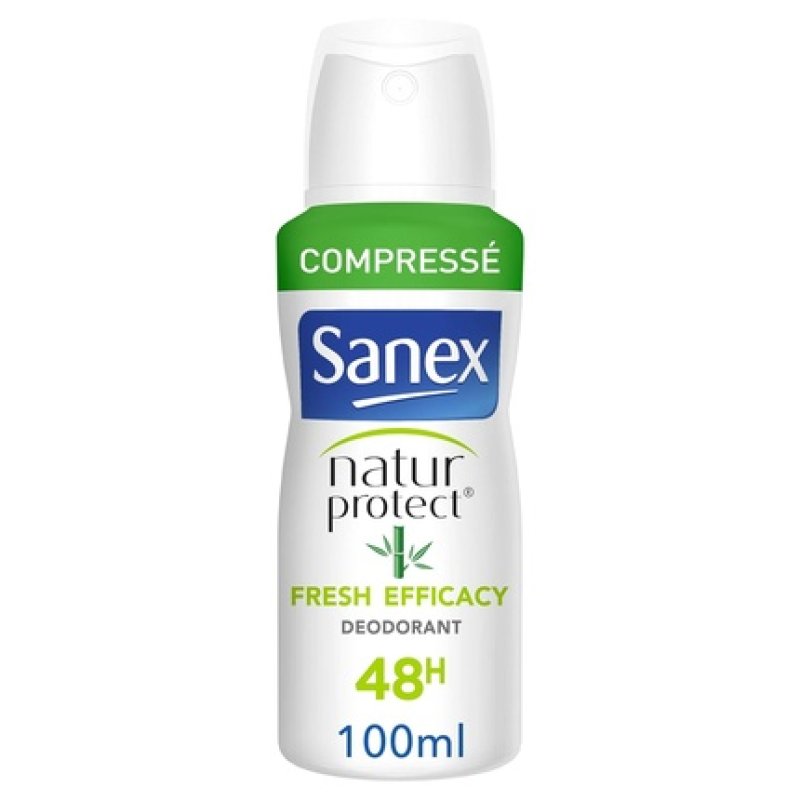 SANEX Natur Protect Fresh Deodorant with Bamboo Powder 48 Hours Effectiveness Alcohol and Dye Free Compressed Format