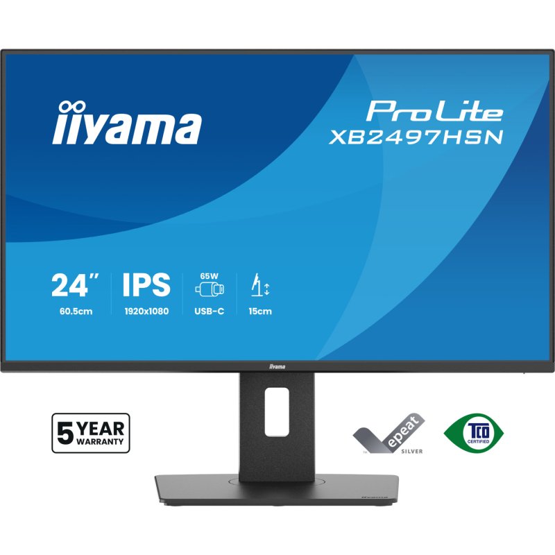 iiyama ProLite XB2497HSN-B1 computer monitor 60.5 cm (23.8") 1920 x 1080 pixels Full HD LED Black