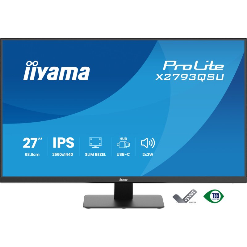 iiyama ProLite X2793QSU-B1 écran plat de PC 68,6 cm (27") 2560 x 1440 pixels Quad HD LED Noir